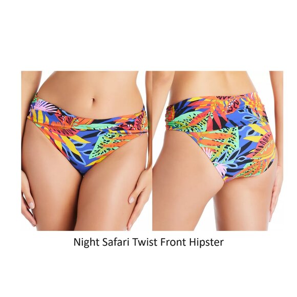 NWT Bleu Rod Beatty Women's Twist Front Sarong Hipster Bottoms 6-12 $60 12HL195 - Picture 3 of 8